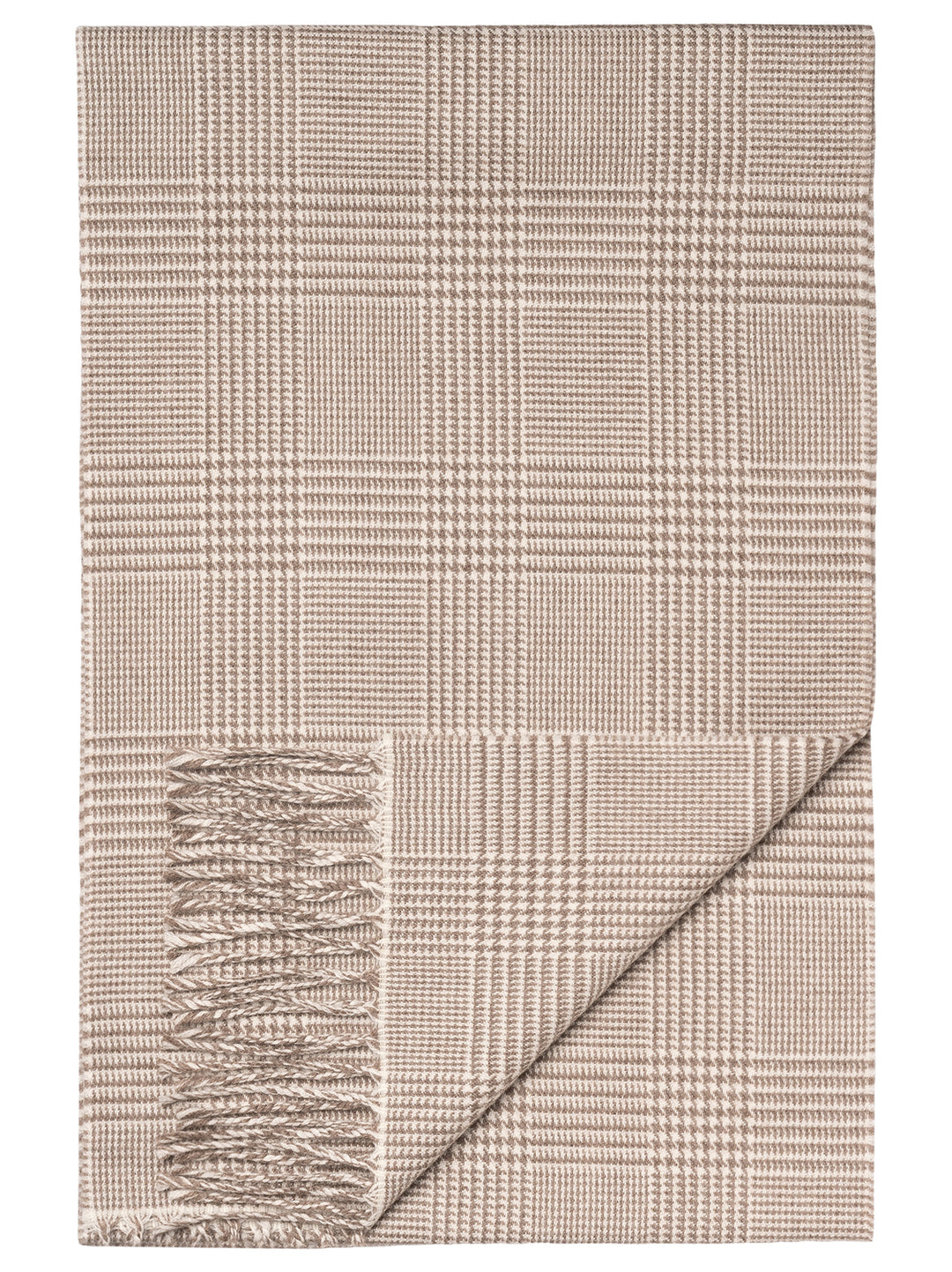 Eton merino wollen shawl-100% wol-HEREN ACCESSOIRES-Beige