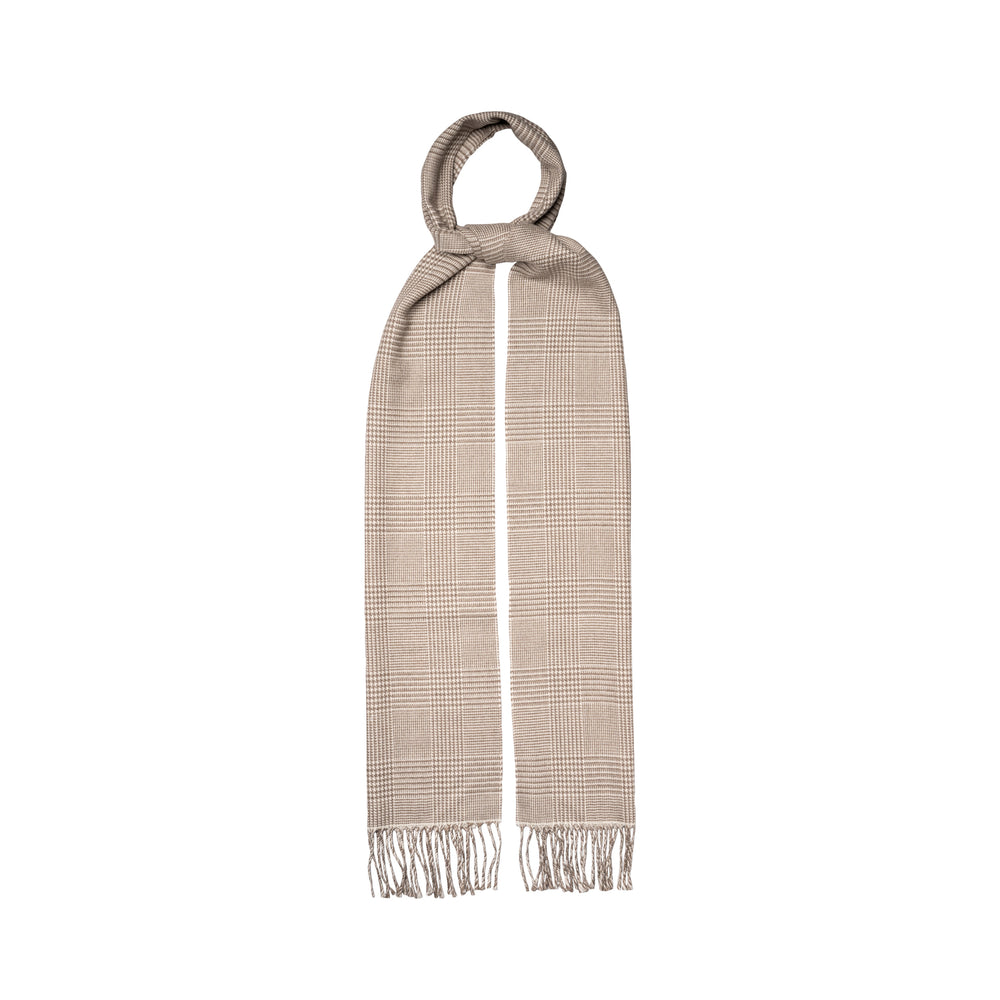 Eton merino wollen shawl-100% wol-HEREN ACCESSOIRES-Beige