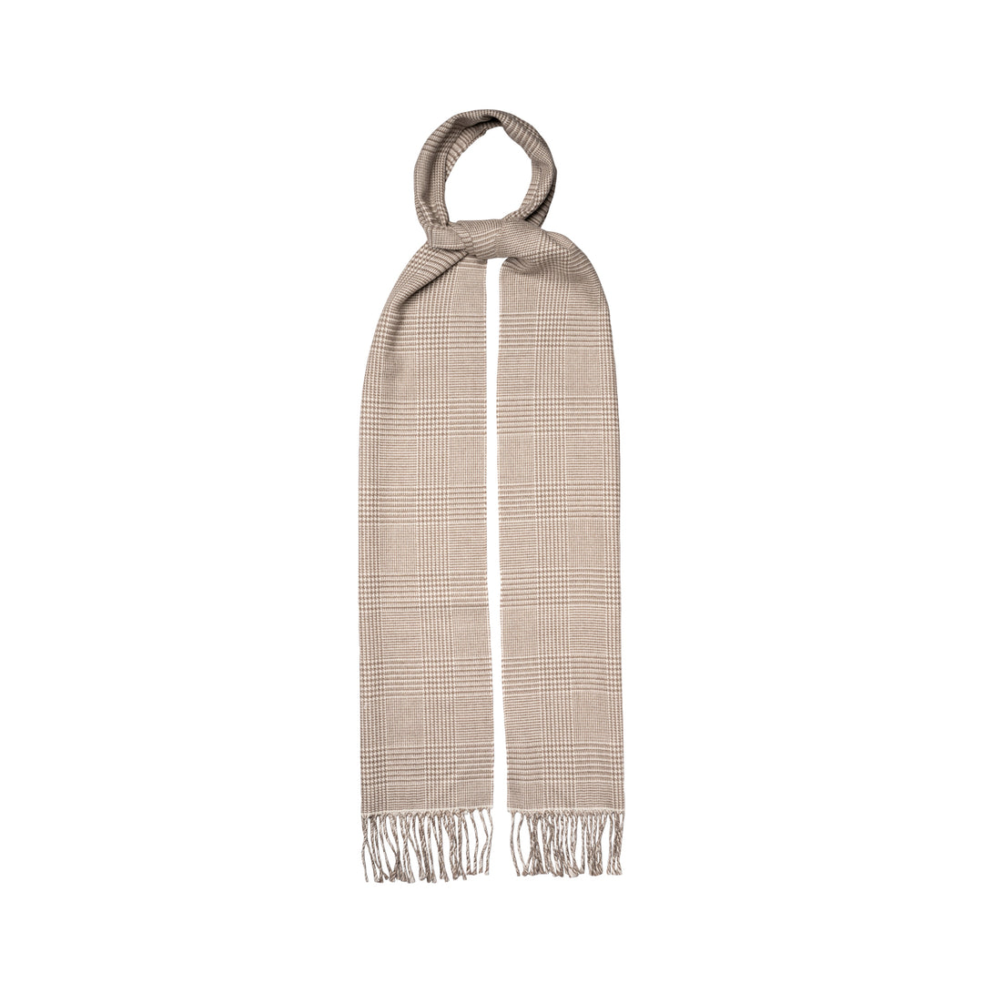 Eton merino wollen shawl-100% wol-HEREN ACCESSOIRES-Beige