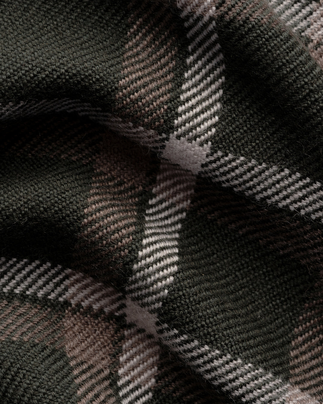 Eton Merino Wollen Sjaal met Ruitpatroon – Groen-100% merino wol-HEREN ACCESSOIRES-Groen