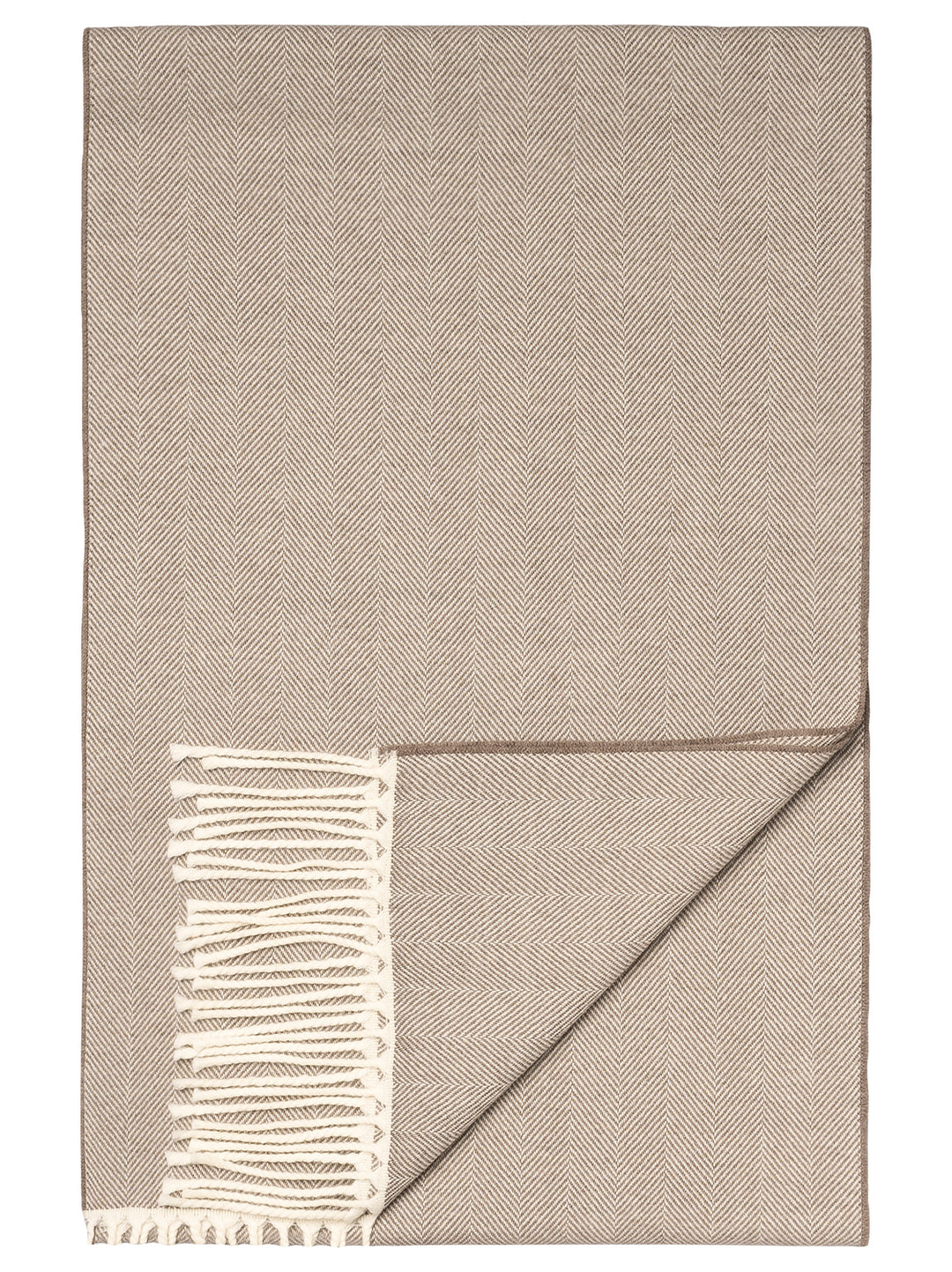 Eton merinowollen shawl-100% wol-HEREN ACCESSOIRES-Beige