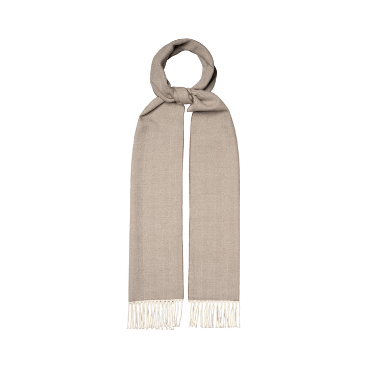 Eton merinowollen shawl-100% wol-HEREN ACCESSOIRES-Beige
