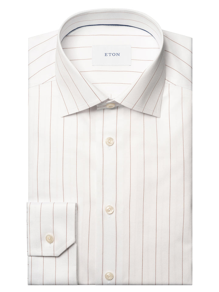 Eton Pin Contemporary Twill Shirt – Wit-100% katoen -HEREN SHIRTS-Wit