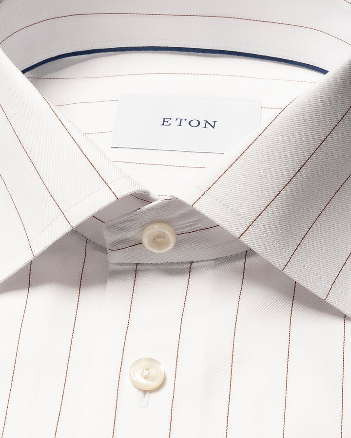 Eton Pin Contemporary Twill Shirt – Wit-100% katoen -HEREN SHIRTS-Wit
