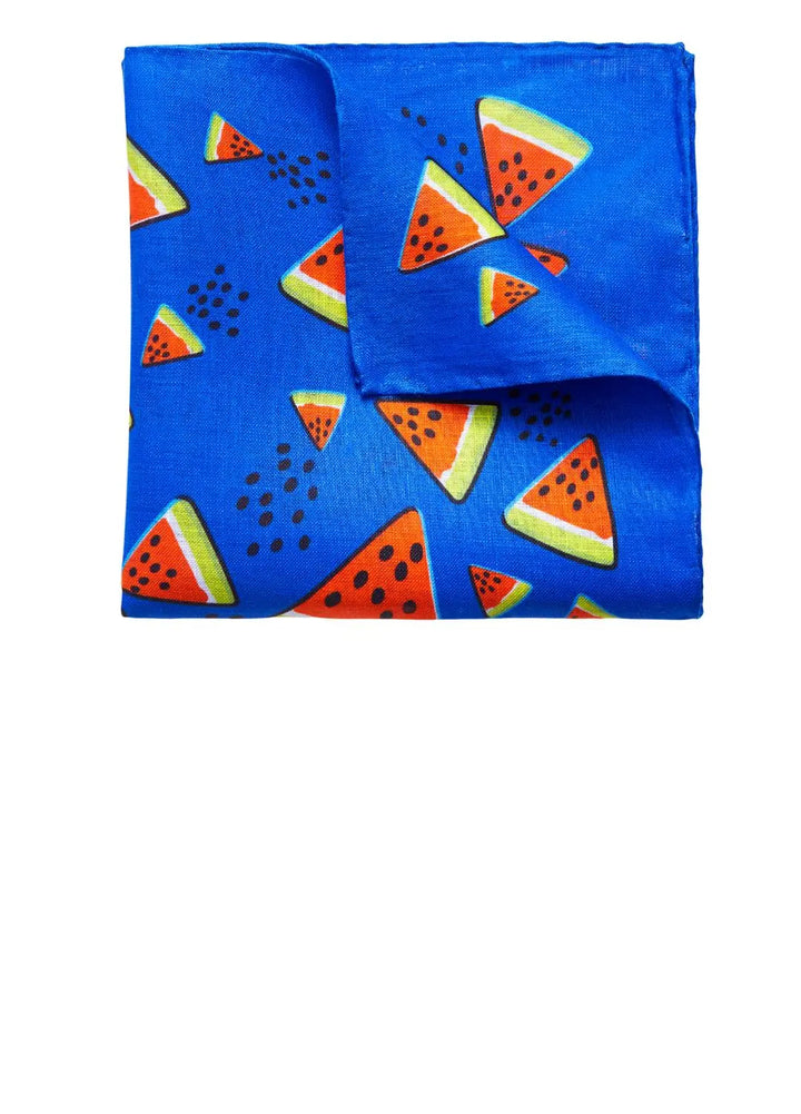 Eton pochet-100% zijde-HEREN DAS/ STRIK/POCHETTE-Blauw