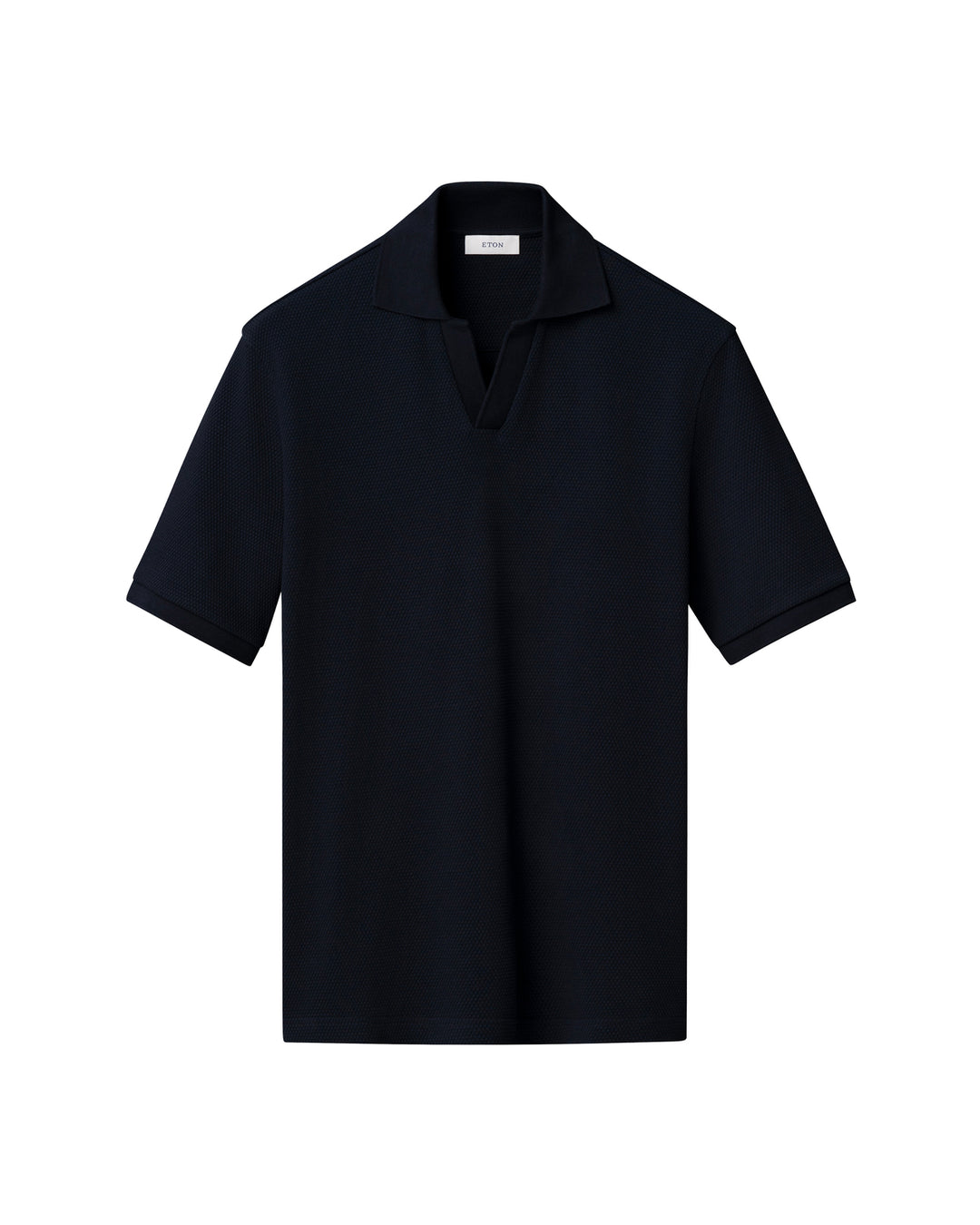 Eton Polo Riva kraag – Blauw-98% katoen, 2% elastaan-HEREN POLO'S & T-SHIRTS-Blauw