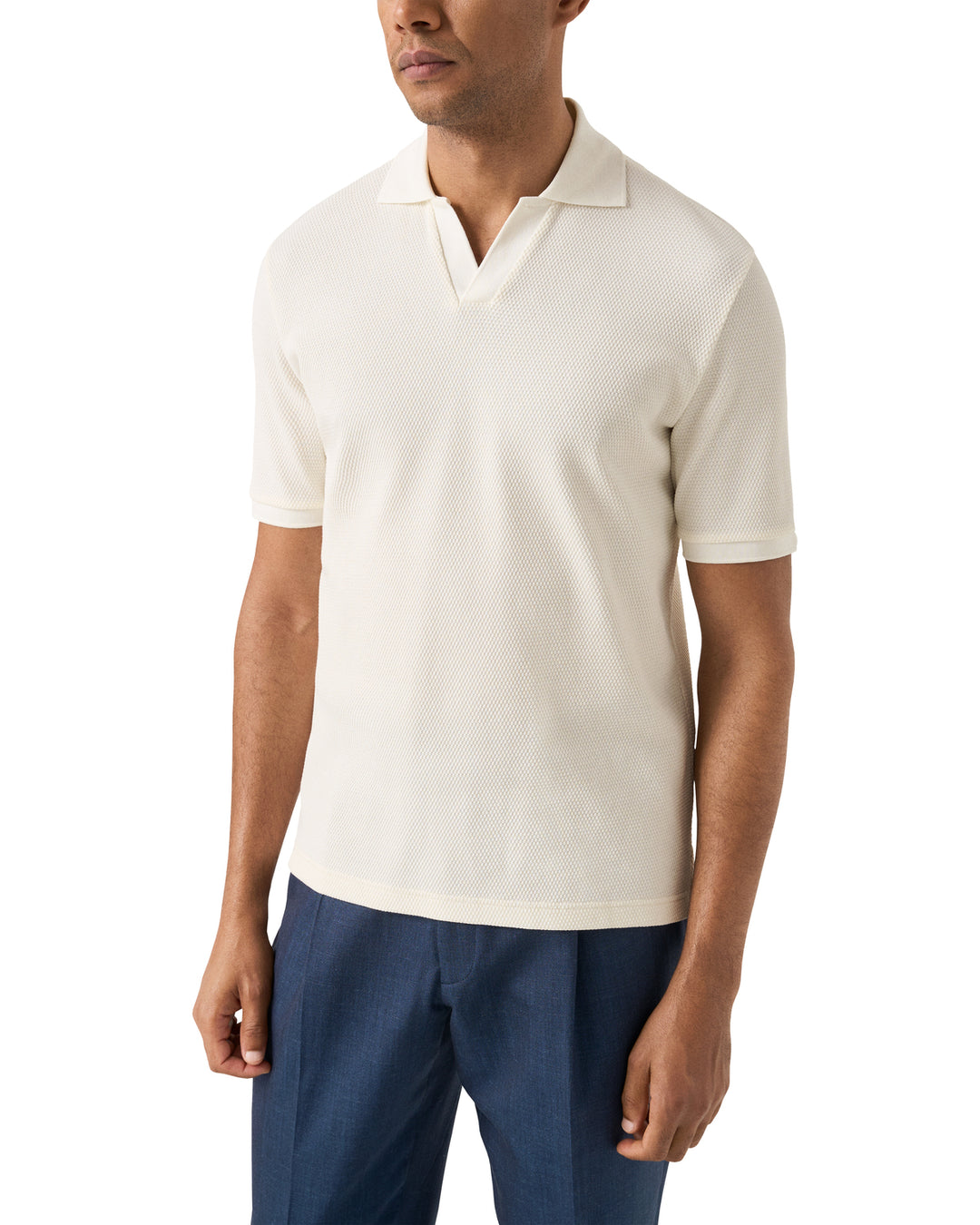 Eton Polo Riva kraag – Room -98% katoen, 2% elastaan-HEREN POLO'S & T-SHIRTS-Room