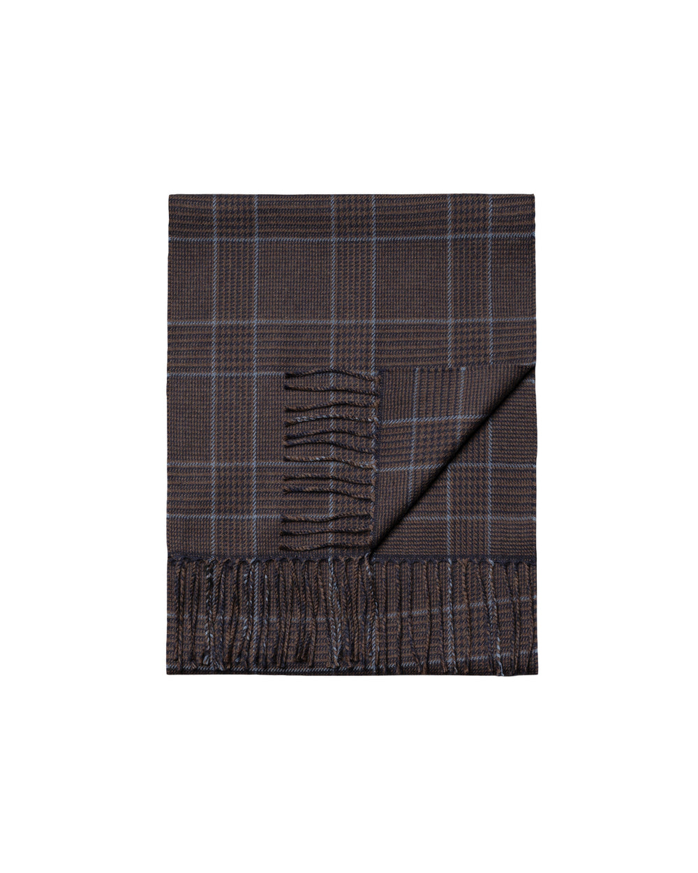 Eton Prince Of Wales Merino Wollen Sjaal – Blauw-100% merino wol-HEREN ACCESSOIRES-Blauw