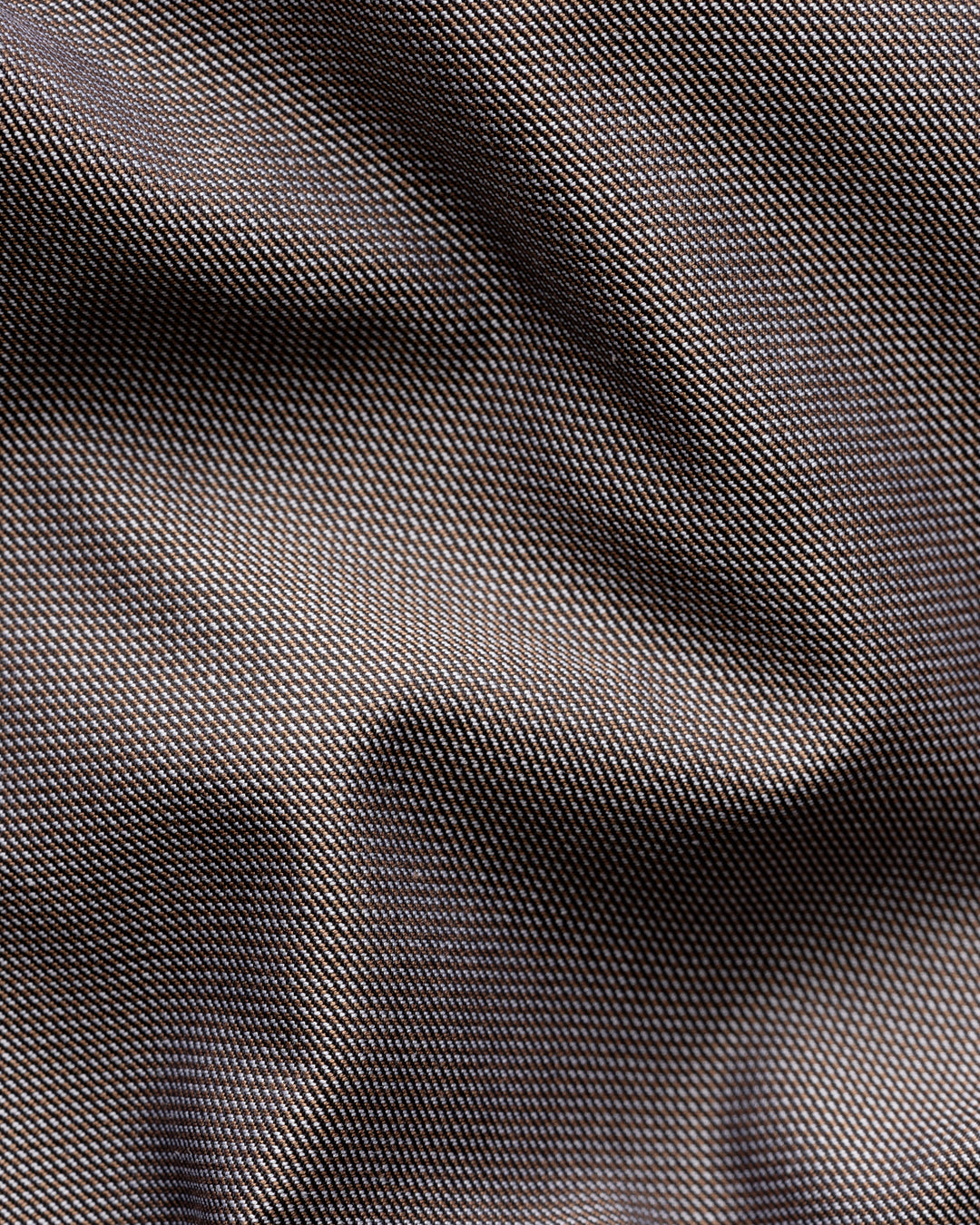 Eton Semi-Solid Twill Shirt Contemporary Fit-100% katoen-HEREN SHIRTS-Bruin