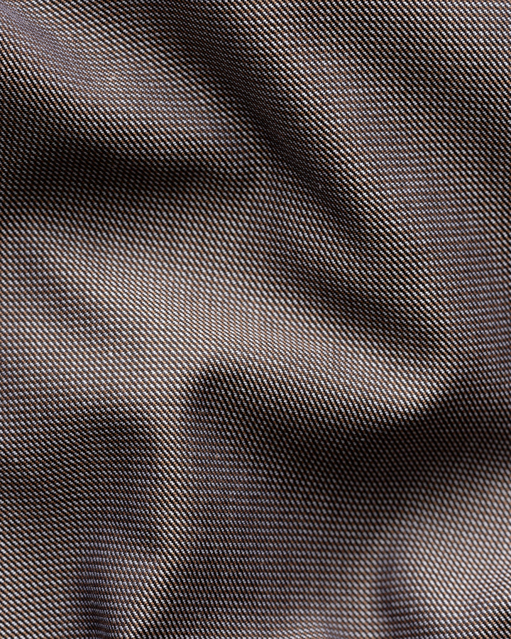 Eton Semi-Solid Twill Shirt Contemporary Fit-100% katoen-HEREN SHIRTS-Bruin