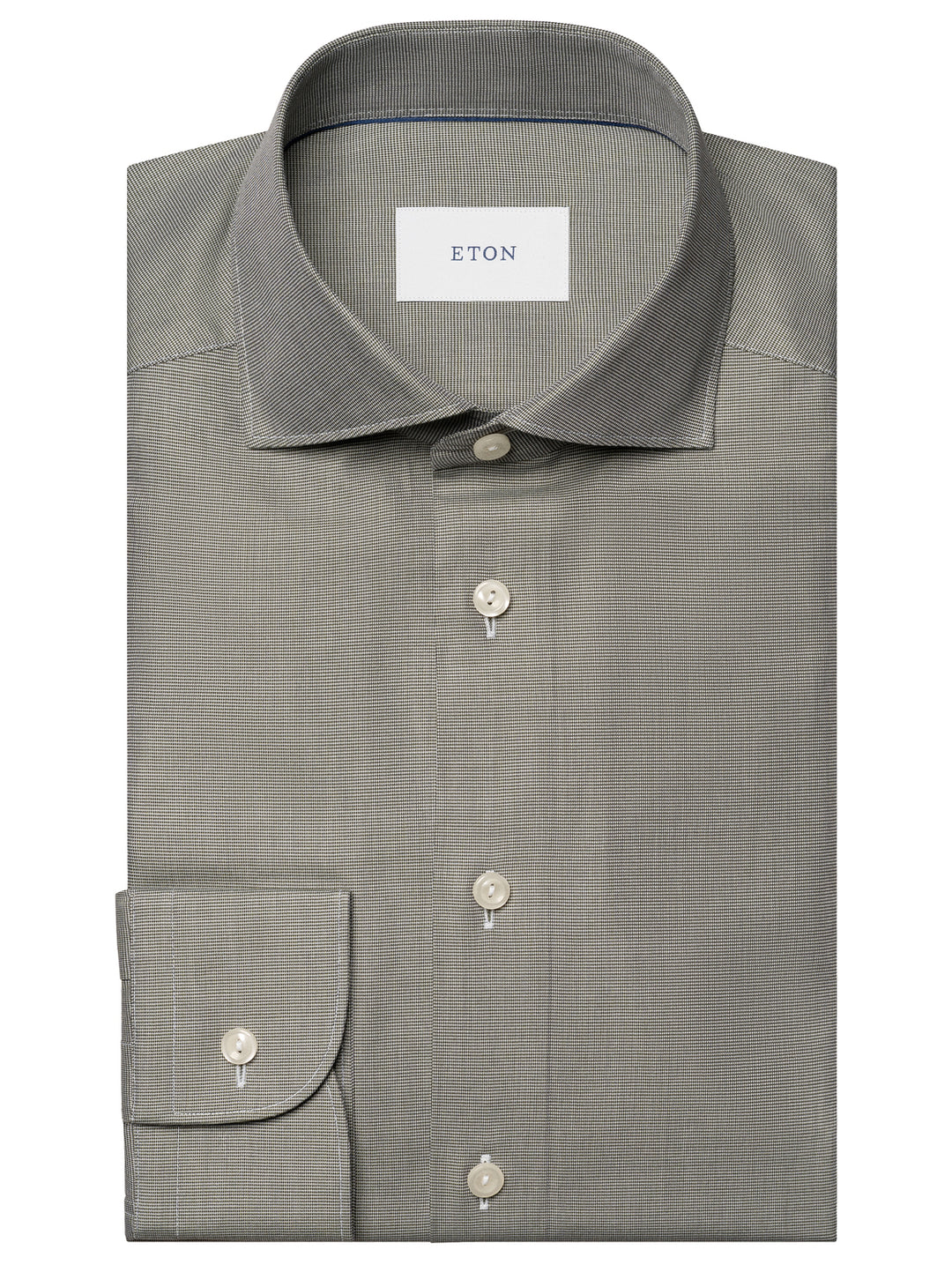 Eton Semi Solid Twill Shirt Contemporary – Groen-100% katoen-HEREN SHIRTS-Groen