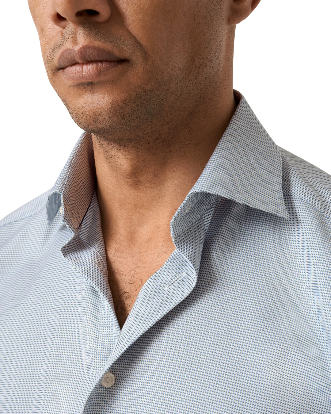 Eton Semi-Solid Twill Shirt Slim Fit – Groen-100% katoen-HEREN SHIRTS-Groen