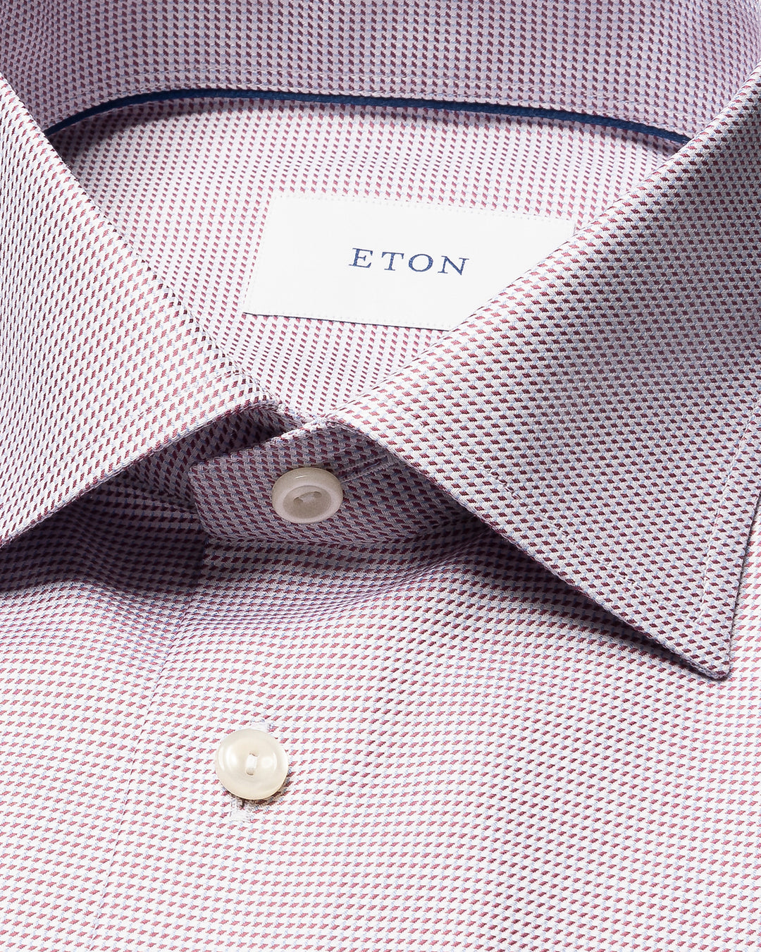 Eton Semi-Solid Twill Shirt Slim Fit – Rood-100% katoen-HEREN SHIRTS-Rood