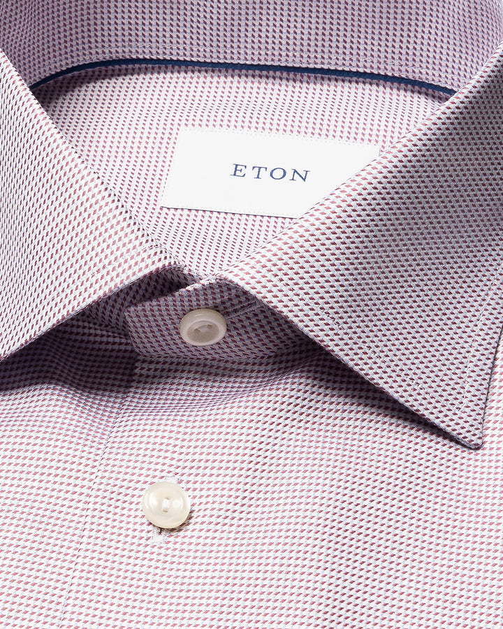 Eton Semi-Solid Twill Shirt Slim Fit – Rood-100% katoen-HEREN SHIRTS-Rood