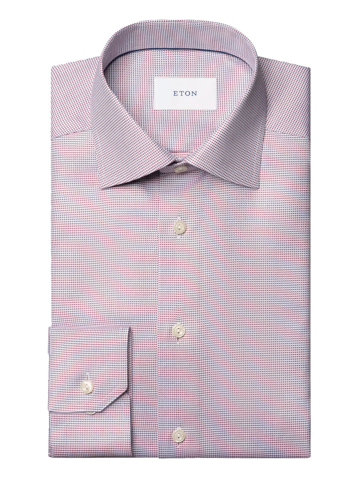 Eton Semi-Solid Twill Shirt Slim Fit – Rood-100% katoen-HEREN SHIRTS-Rood