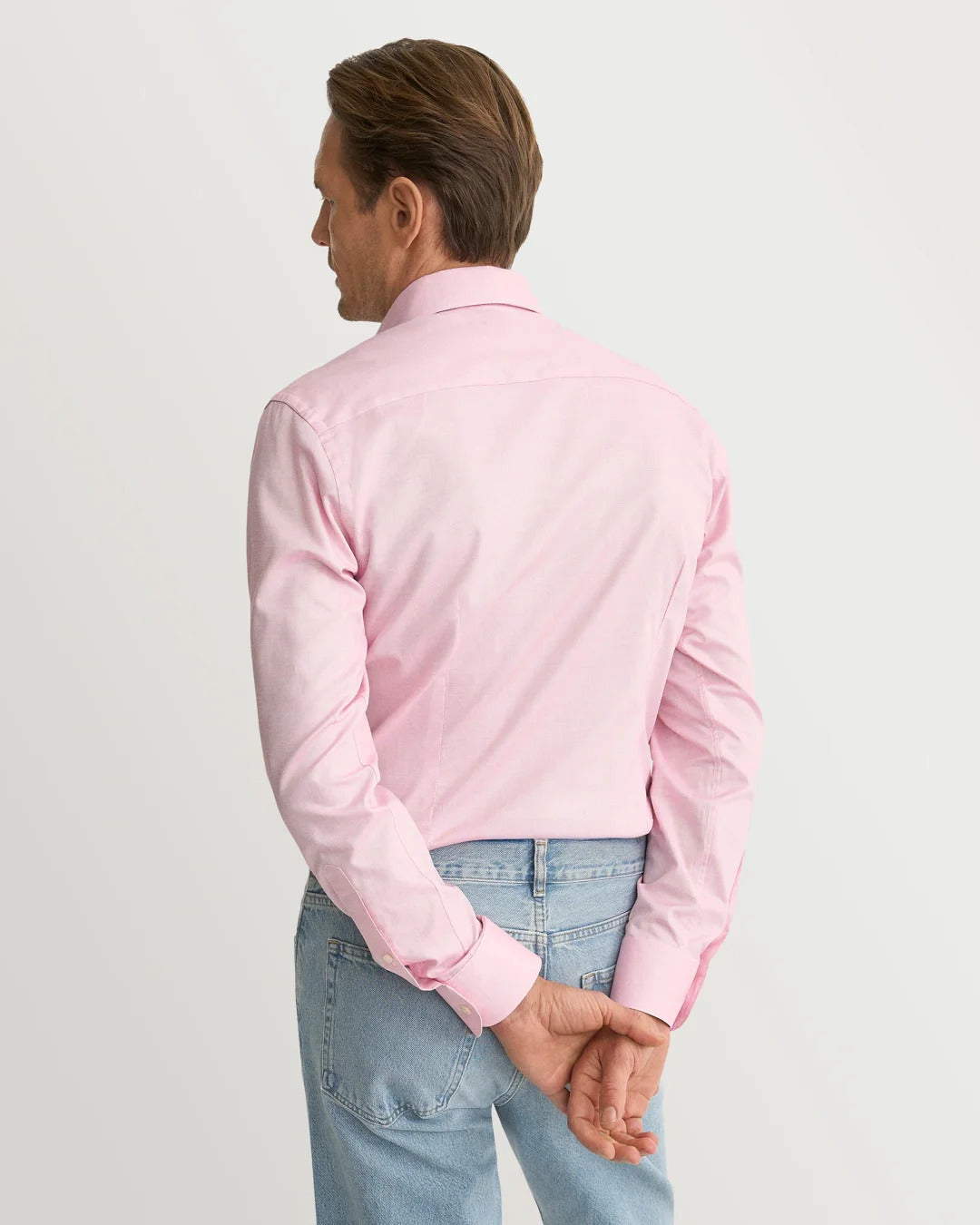Eton Signature Oxford Slim Fit Shirt – Roze-100% katoen-HEREN SHIRTS-Roze