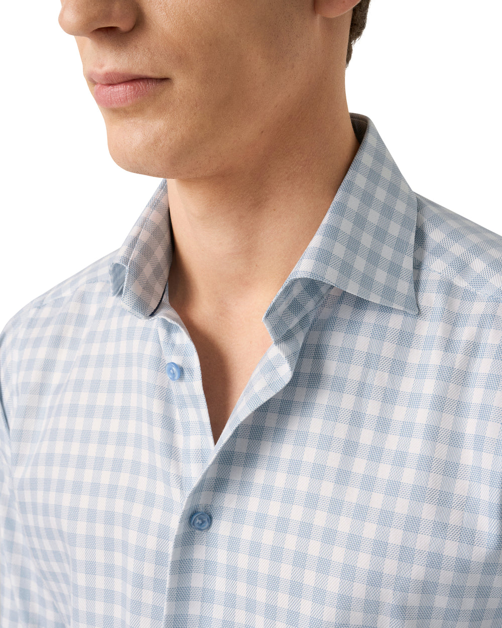 Eton Signature Twill Shirt Contemporary fit-100% katoen-HEREN SHIRTS-Blauw