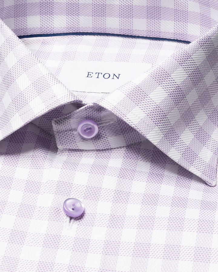 Eton Signature Twill Shirt Contemporary fit-100% katoen-HEREN SHIRTS-Paars