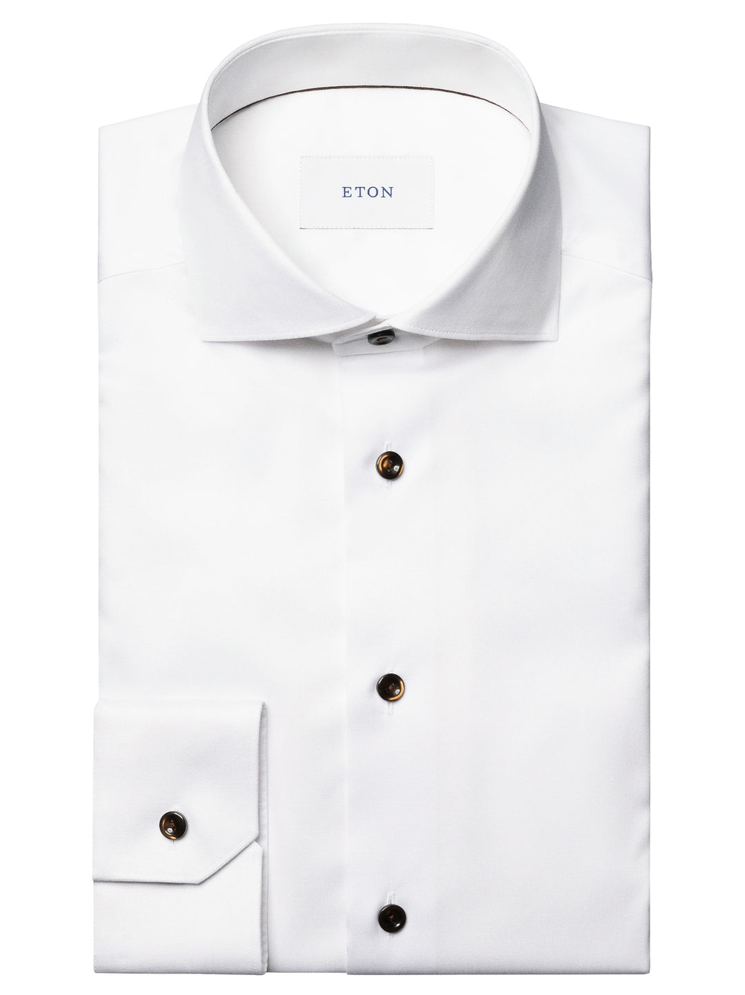 Eton Signature Twill Shirt slim fit-100% katoen-HEREN SHIRTS-Wit