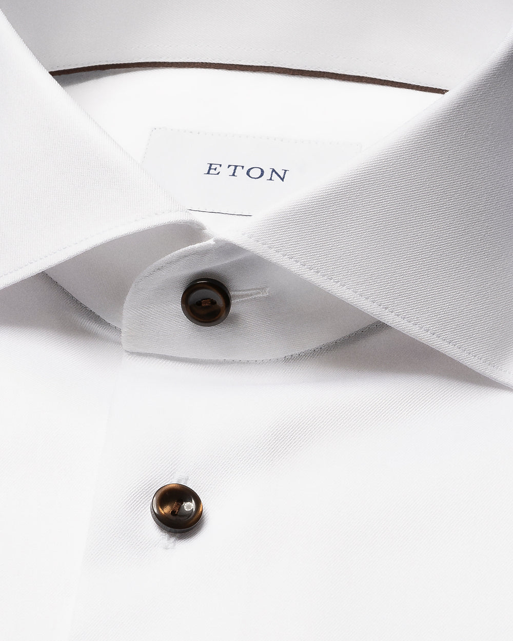Eton Signature Twill Shirt slim fit-100% katoen-HEREN SHIRTS-Wit