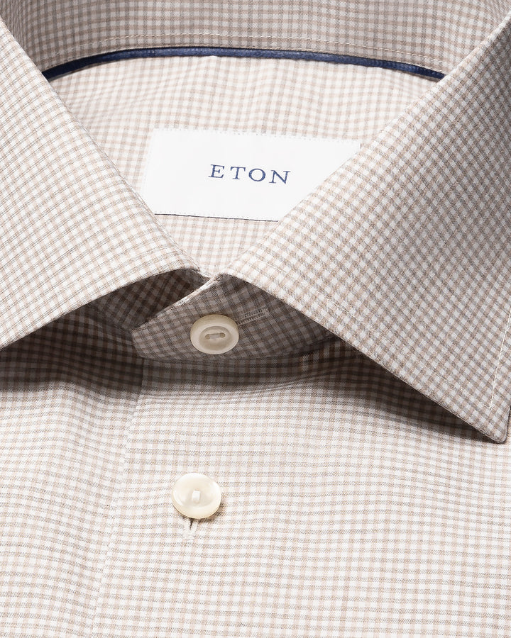 Eton – Slim Fit Business Shirt Beige-100% katoen-HEREN SHIRTS-Beige