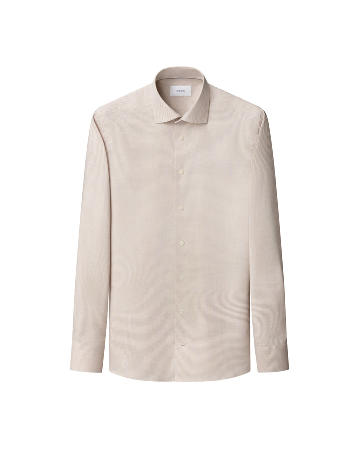 Eton – Slim Fit Business Shirt Beige-100% katoen-HEREN SHIRTS-Beige
