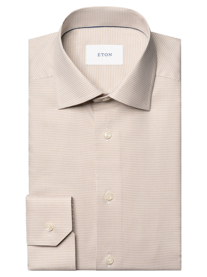 Eton – Slim Fit Business Shirt Beige-100% katoen-HEREN SHIRTS-Beige