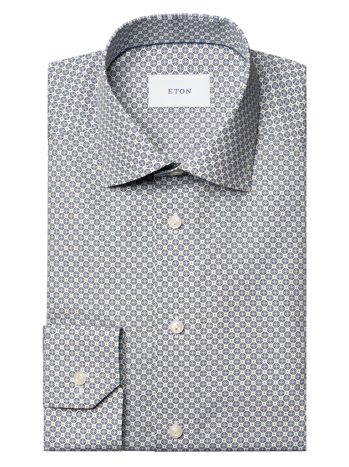 Eton – Slim Fit Business Shirt Blauw-100% katoen-HEREN SHIRTS-Blauw