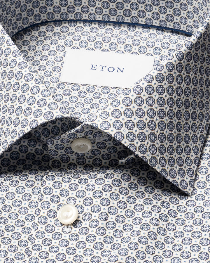 Eton – Slim Fit Business Shirt Blauw-100% katoen-HEREN SHIRTS-Blauw