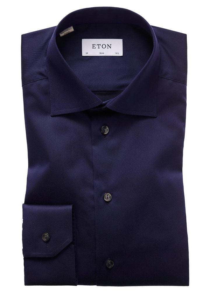 Eton slim fit overhemd-100% katoen-HEREN SHIRTS-Blauw