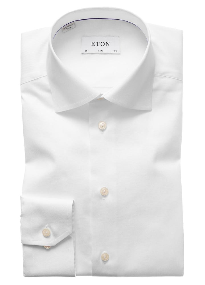 Eton slim fit overhemd-100% katoen-HEREN SHIRTS-Wit