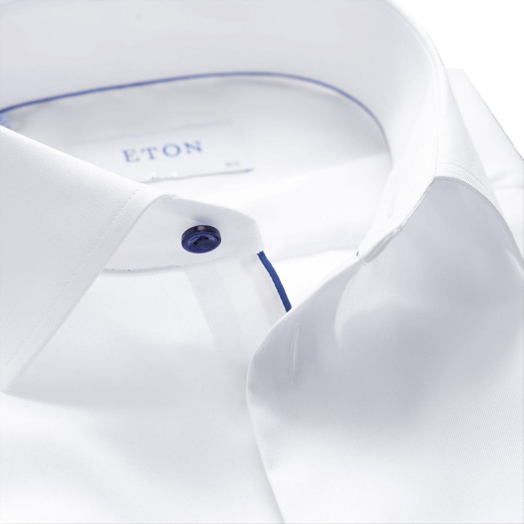 Eton slim fit overhemd-100% katoen-HEREN SHIRTS-Wit