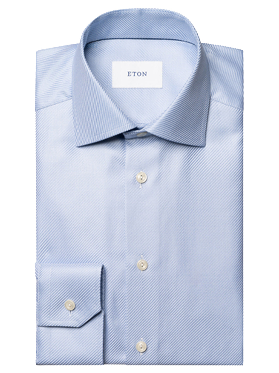 Eton Slim Fit Overhemd – Blauw-100% katoen-HEREN SHIRTS-Blauw