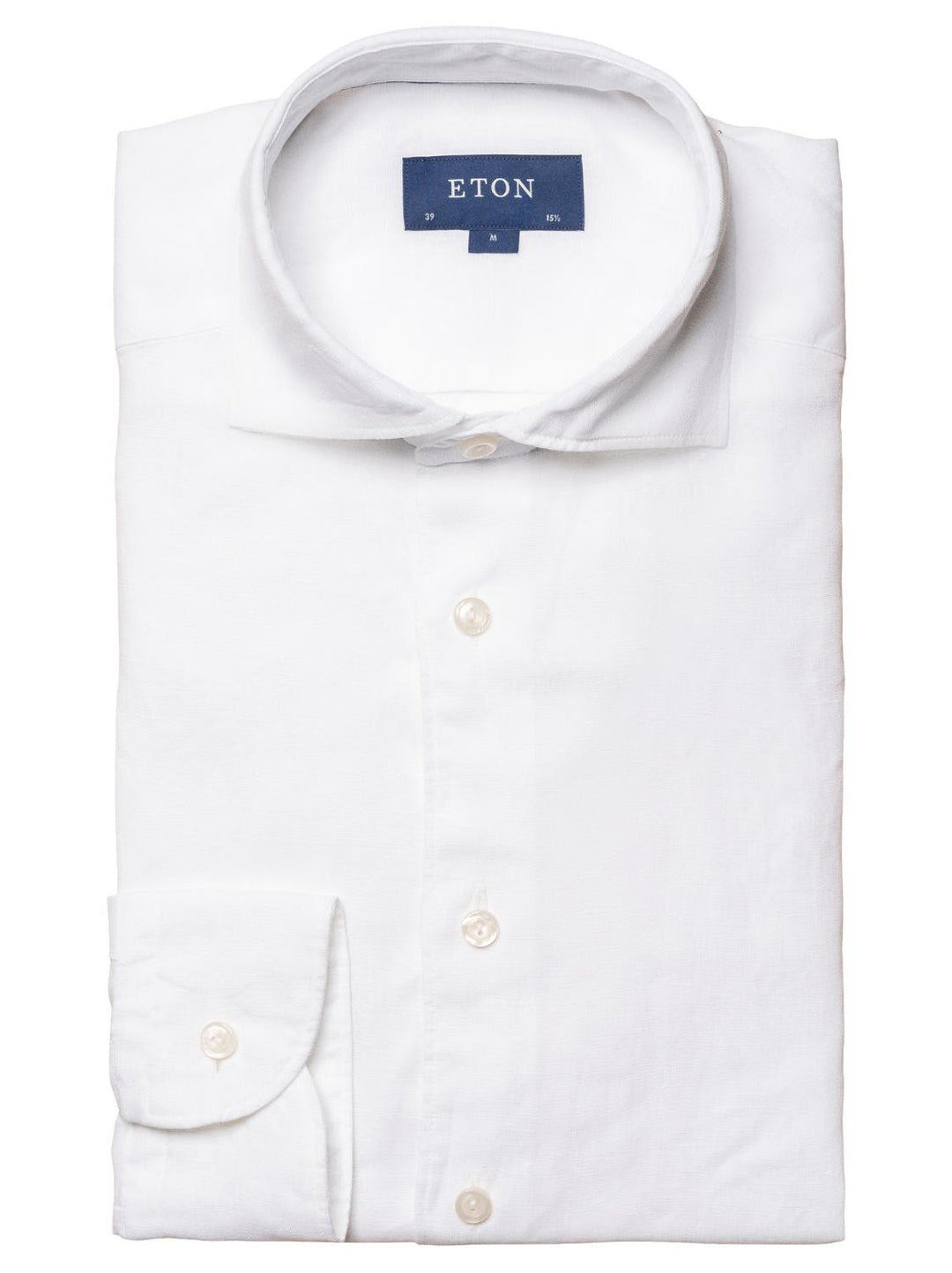Eton slim fit overhemd linnen-100% linnen-HEREN SHIRTS-Wit