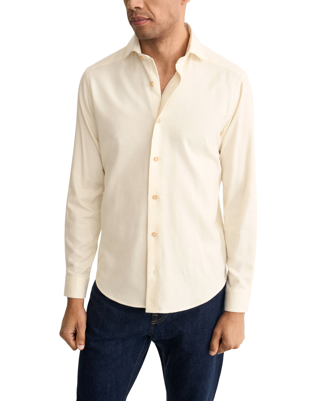 Eton Solid Flannel Shirt – Room-100% katoen-HEREN SHIRTS-Room