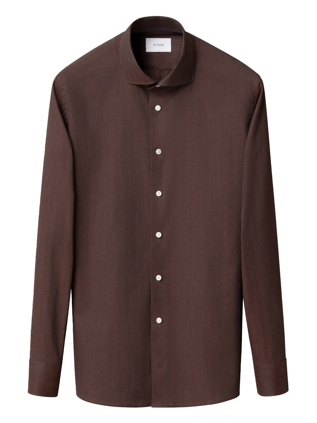 Eton Solid Signature Flanellen Shirt – Rood-100% katoen -HEREN SHIRTS-Rood