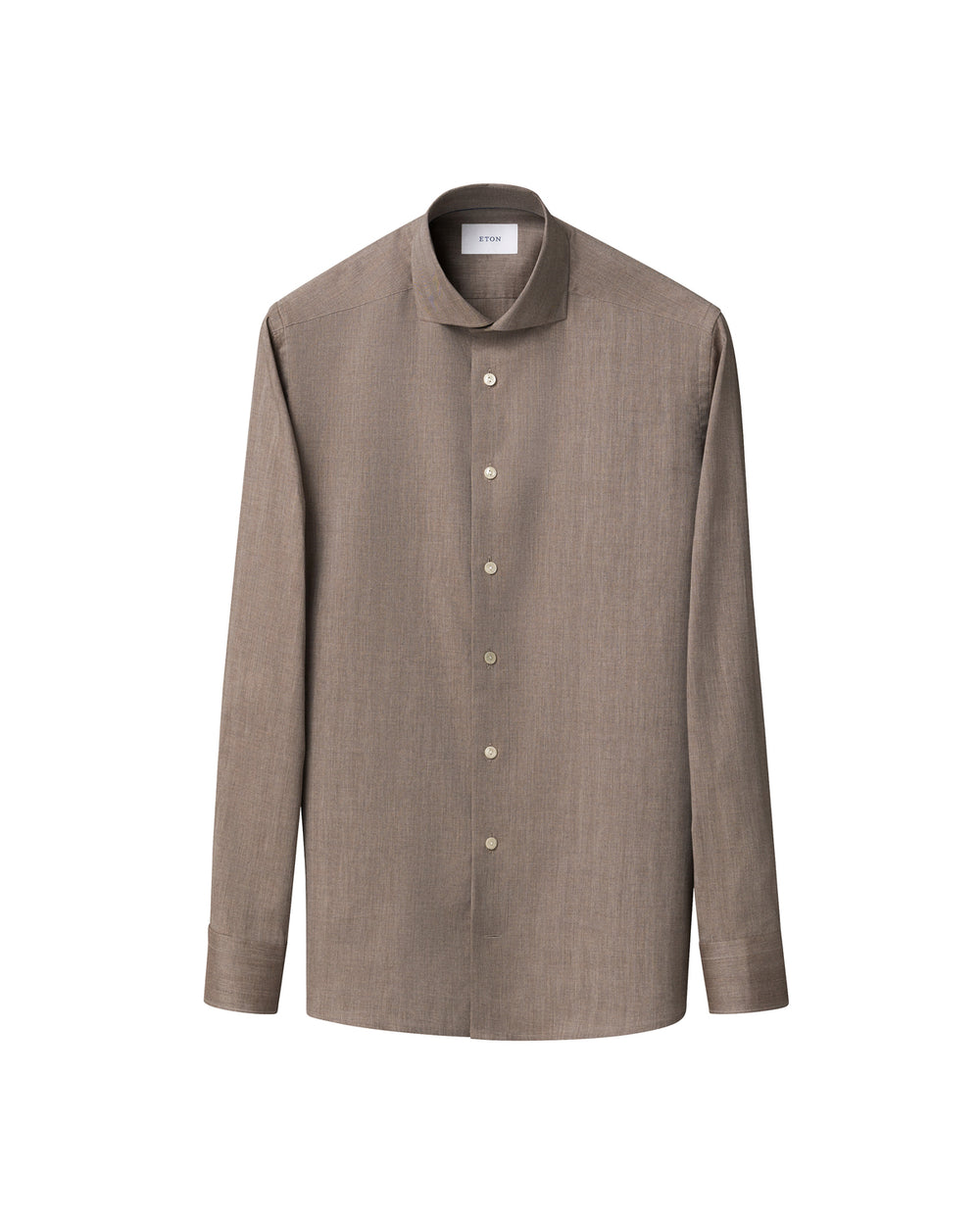 Eton Solid Signature Flannel Shirt – Blauw-100% katoen -HEREN SHIRTS-Blauw