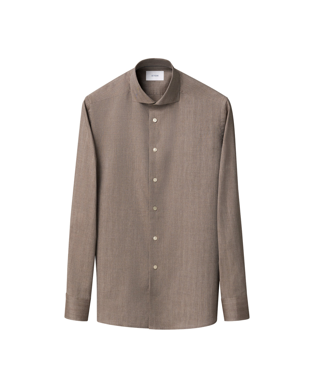 Eton Solid Signature Flannel Shirt – Blauw-100% katoen -HEREN SHIRTS-Blauw