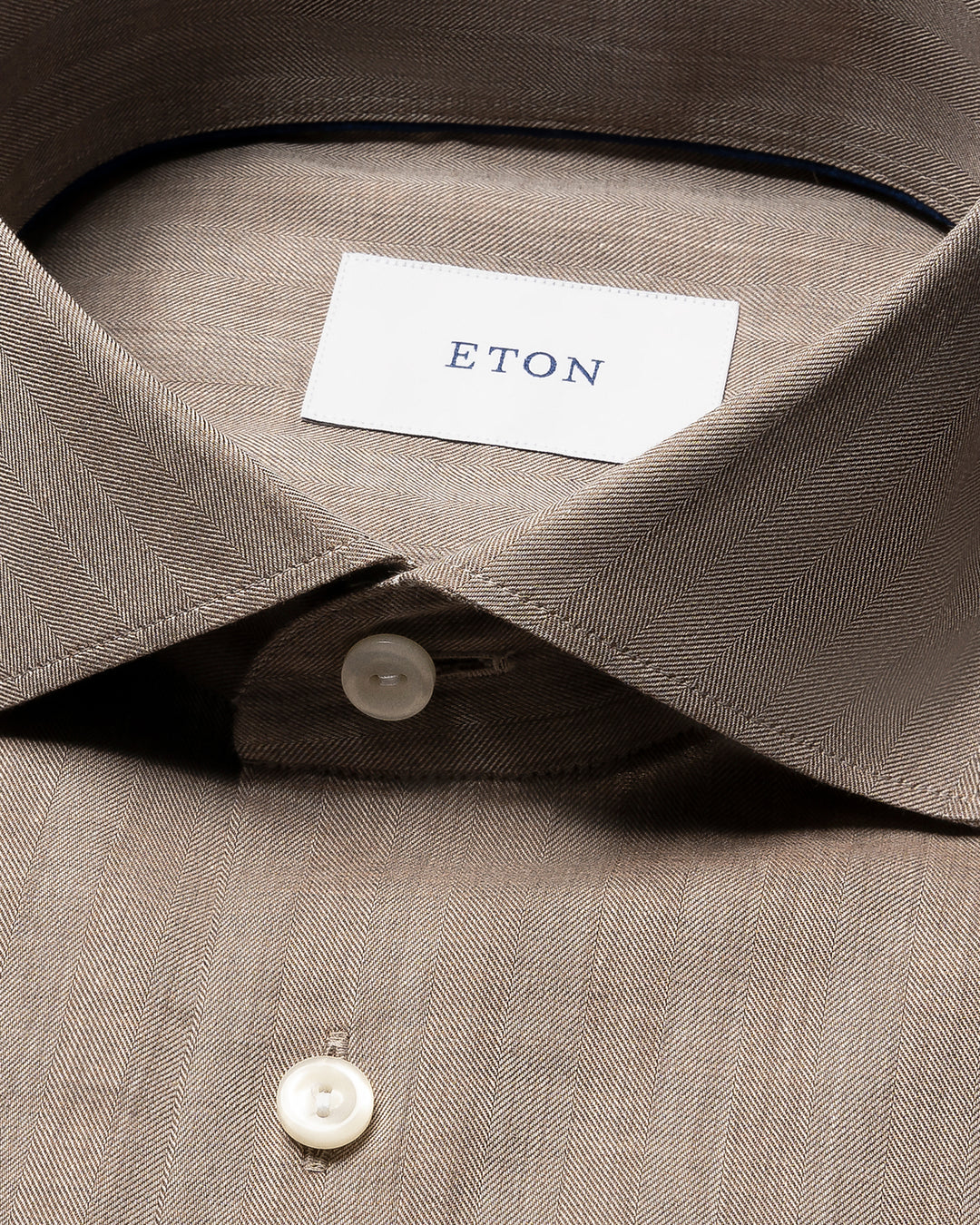 Eton Solid Signature Flannel Shirt – Blauw-100% katoen -HEREN SHIRTS-Blauw