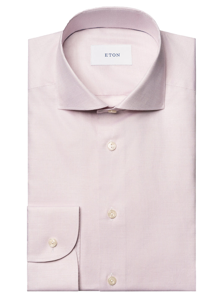 Eton Solid Signature Oxford Shirt Slim fit-100% katoen-HEREN SHIRTS-Roze