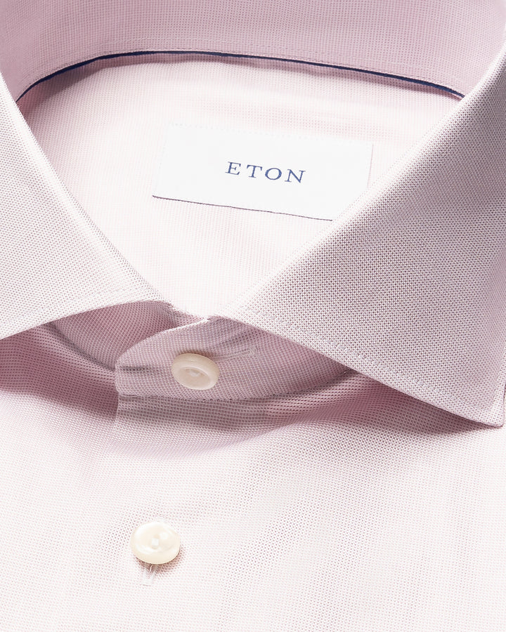 Eton Solid Signature Oxford Shirt Slim fit-100% katoen-HEREN SHIRTS-Roze
