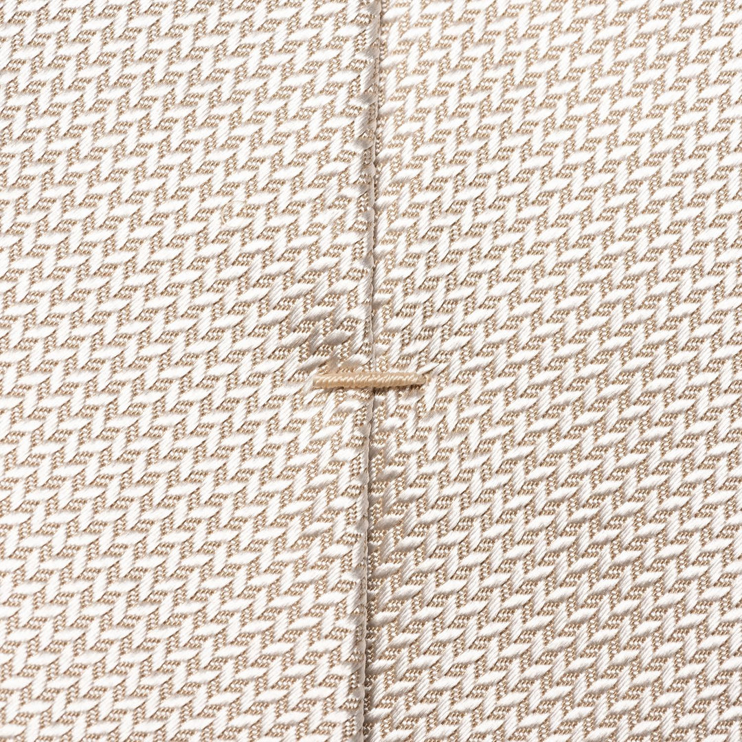 Eton stropdas-100% zijde-HEREN DAS/ STRIK/POCHETTE-Beige