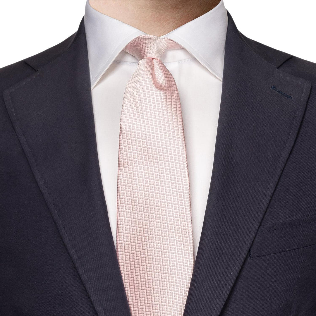 Eton stropdas-100% zijde-HEREN DAS/ STRIK/POCHETTE-Roze