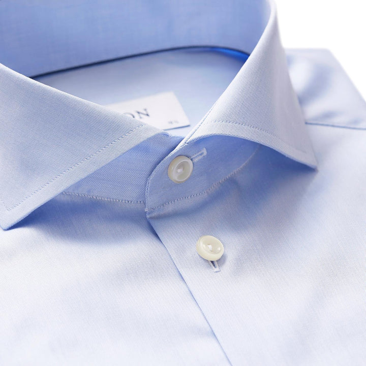 Eton super slim fit overhemd-100% katoen-HEREN SHIRTS-Blauw