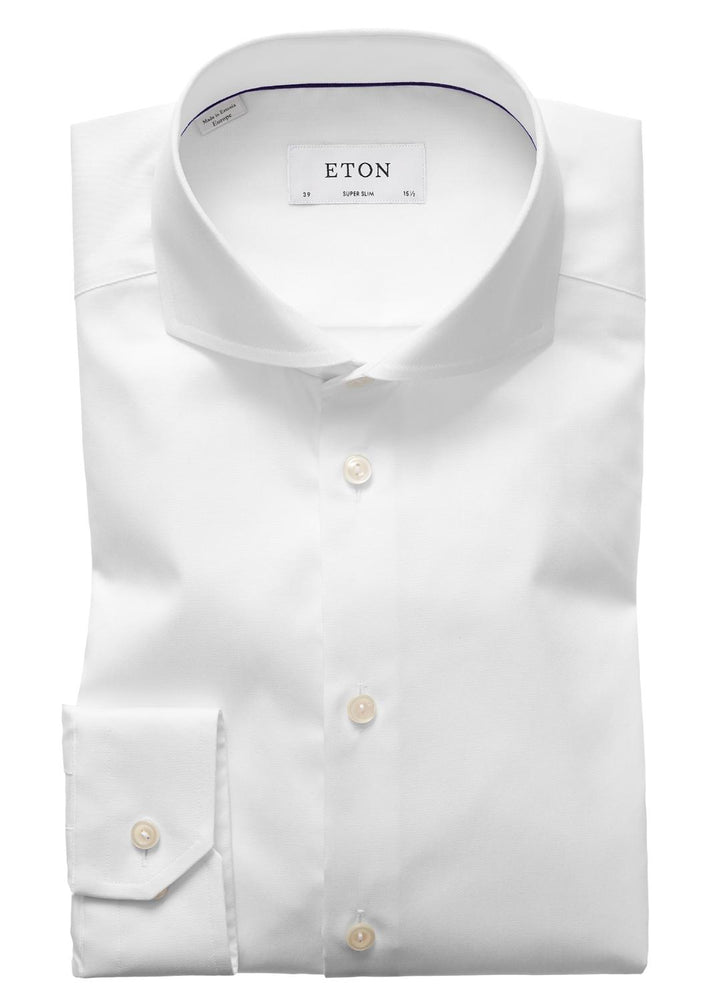 Eton super slim fit shirt NOS-100% katoen-HEREN SHIRTS-Wit