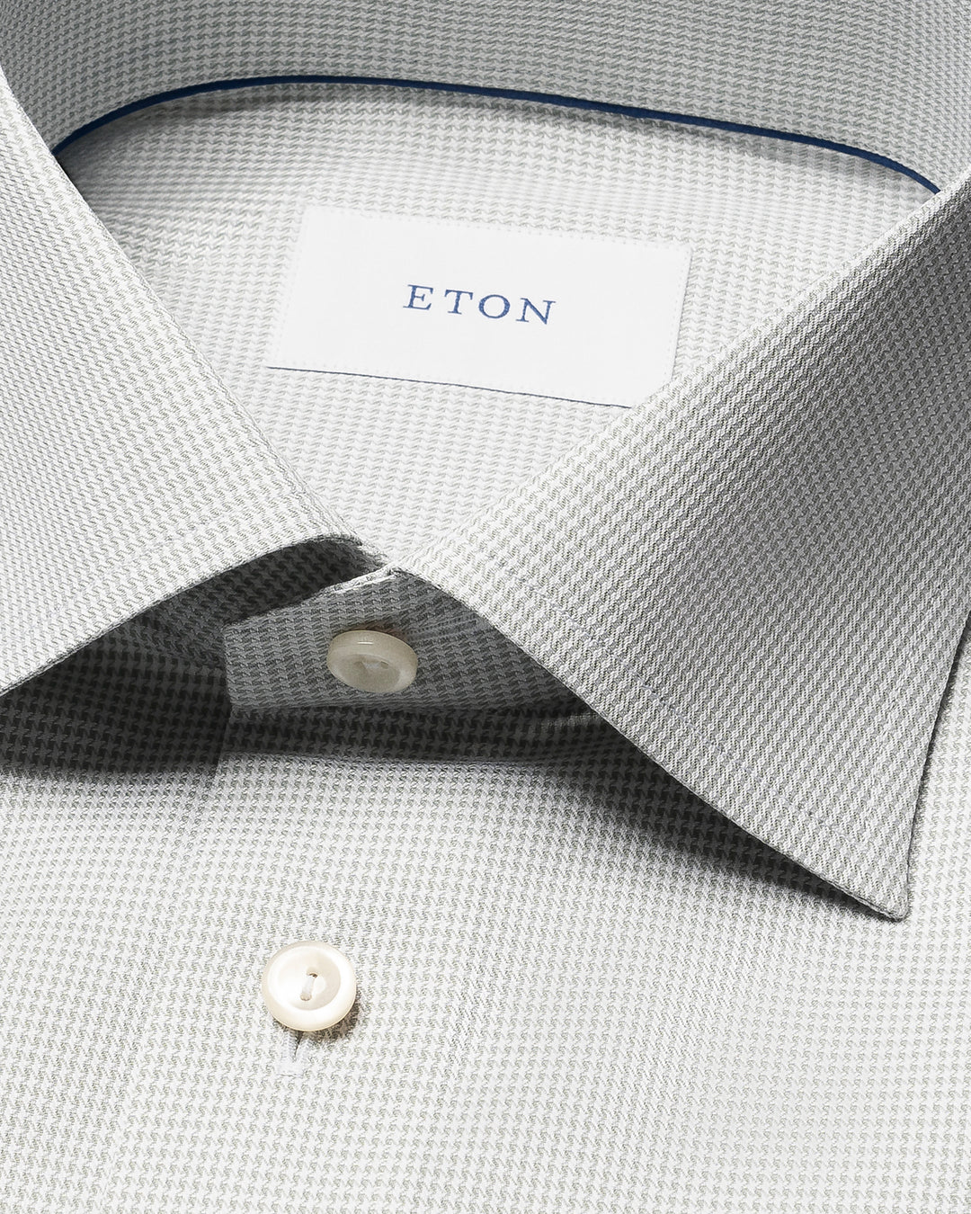 Eton Twill Shirt Slim Fit – Groen-100% katoen-HEREN SHIRTS-Groen