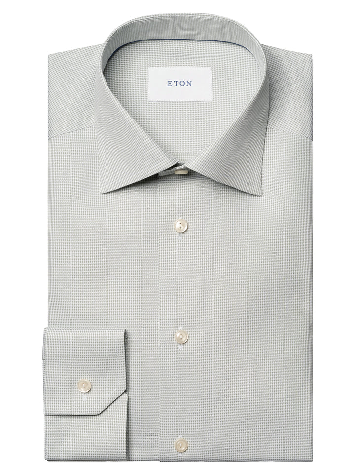 Eton Twill Shirt Slim Fit – Groen-100% katoen-HEREN SHIRTS-Groen