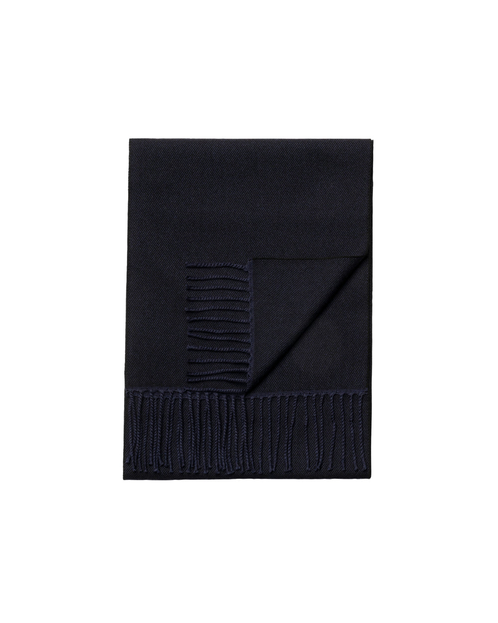 Eton Twill Wollen Sjaal – Blauw-100% merino wol-HEREN ACCESSOIRES-Blauw