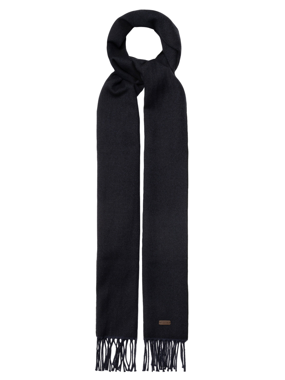 Eton Twill Wollen Sjaal – Blauw-100% merino wol-HEREN ACCESSOIRES-Blauw