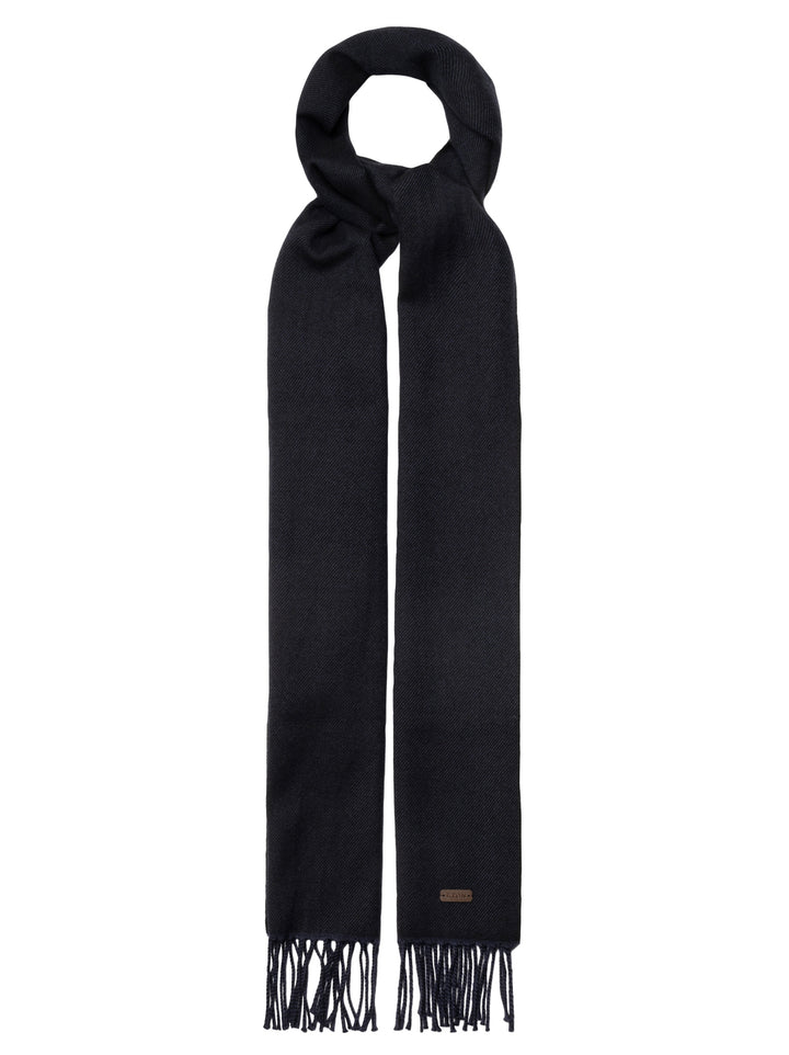 Eton Twill Wollen Sjaal – Blauw-100% merino wol-HEREN ACCESSOIRES-Blauw